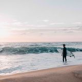 Surfer am Strand von Seignosse