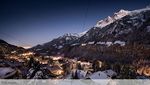 Skireise Morgins Ort bei Nacht