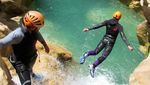 Montafon sommer sprung ins Wasser
