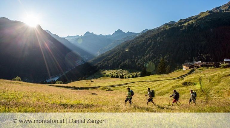 Wandern über Wiesen