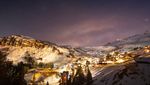 Skiurlaub Morgins Ort bei Nacht