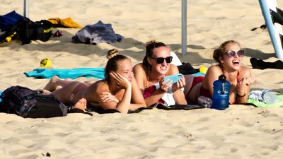Sonnen am Strand in Seignosse