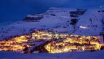 Les 2 Alpes bei Nacht Skiurlaub Winter