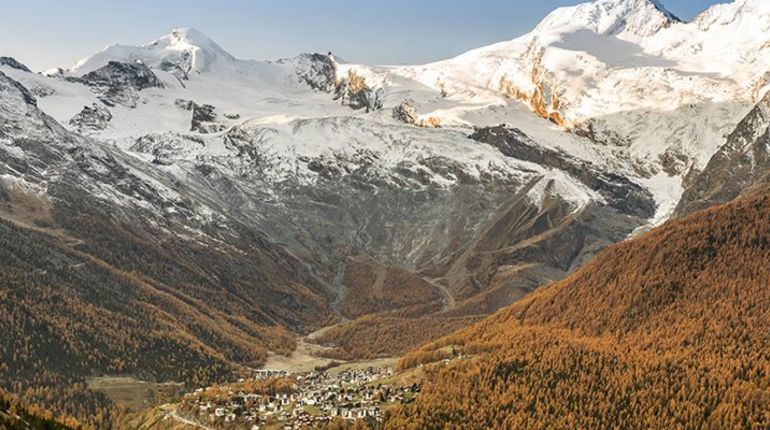 Aussicht Saas Fee Berge 
