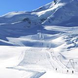 Skifahren auf dem Gletscher