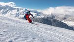 Skifahrer Kurven Davos Skiurlaub
