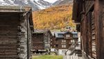 Holzhütten Saas Fee Skiort Urlaub
