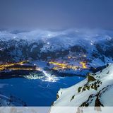 Lenzerheide Gebiet bei Nacht Rothornstation