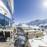 Außenterrasse vom Bergrestaurant Schaufelspitz