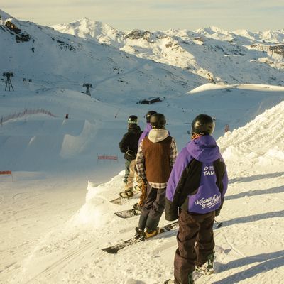 Boarder auf der Piste