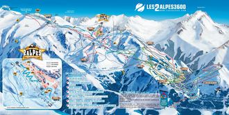 Pistenplan les 2 alpes